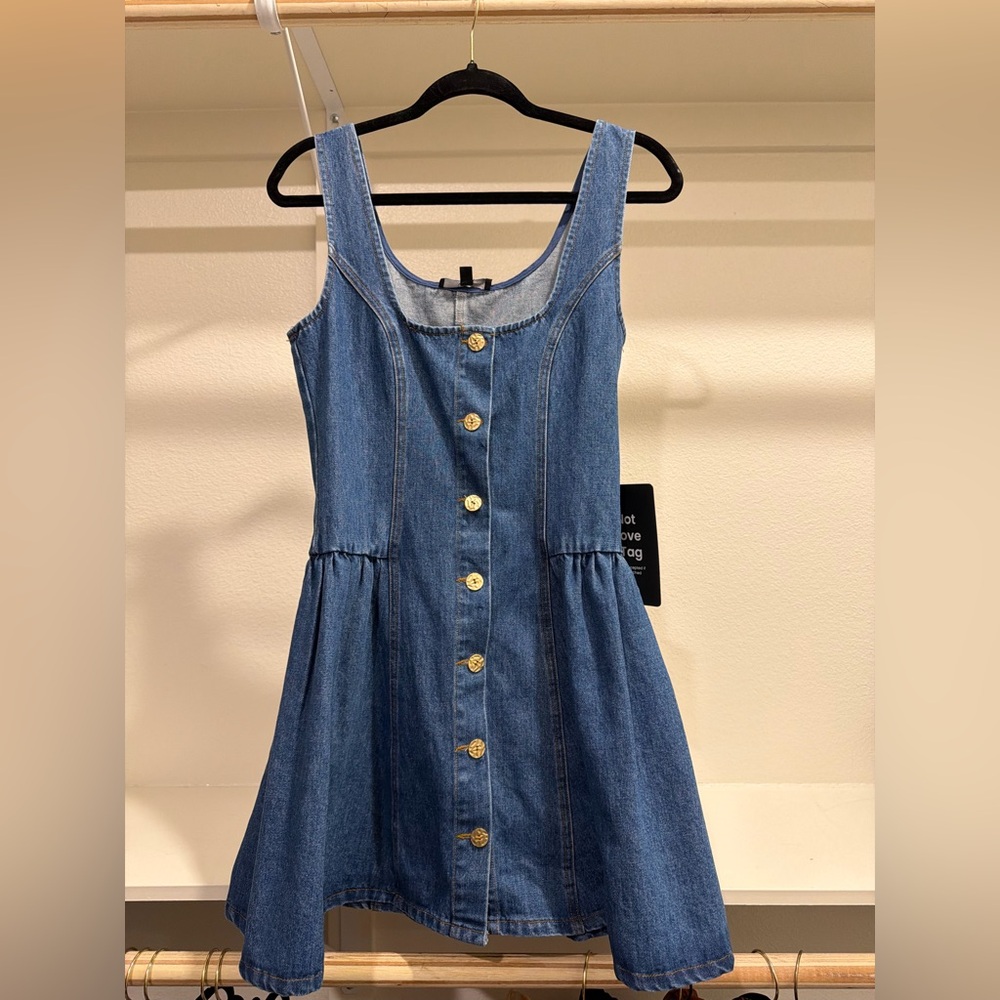 Lulus Denim Button-Front Dress
